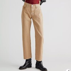 Levi's Fresh 501 90's Jeans Beige Acid Wash